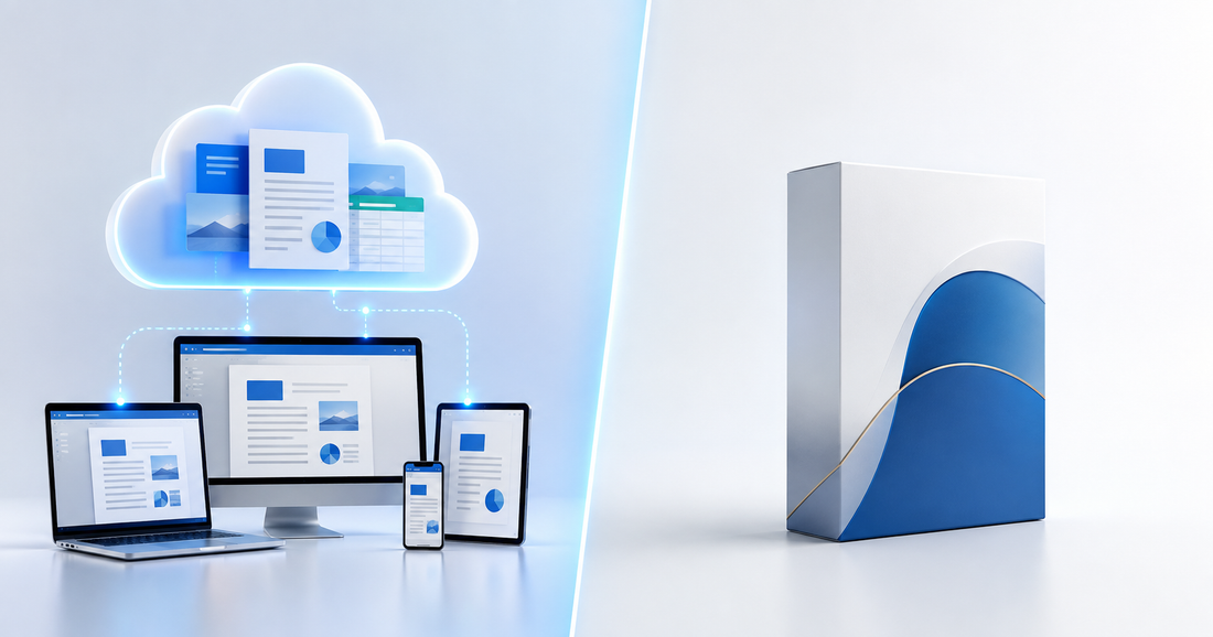 Microsoft 365 compared with an Office 2024 one-time purchase