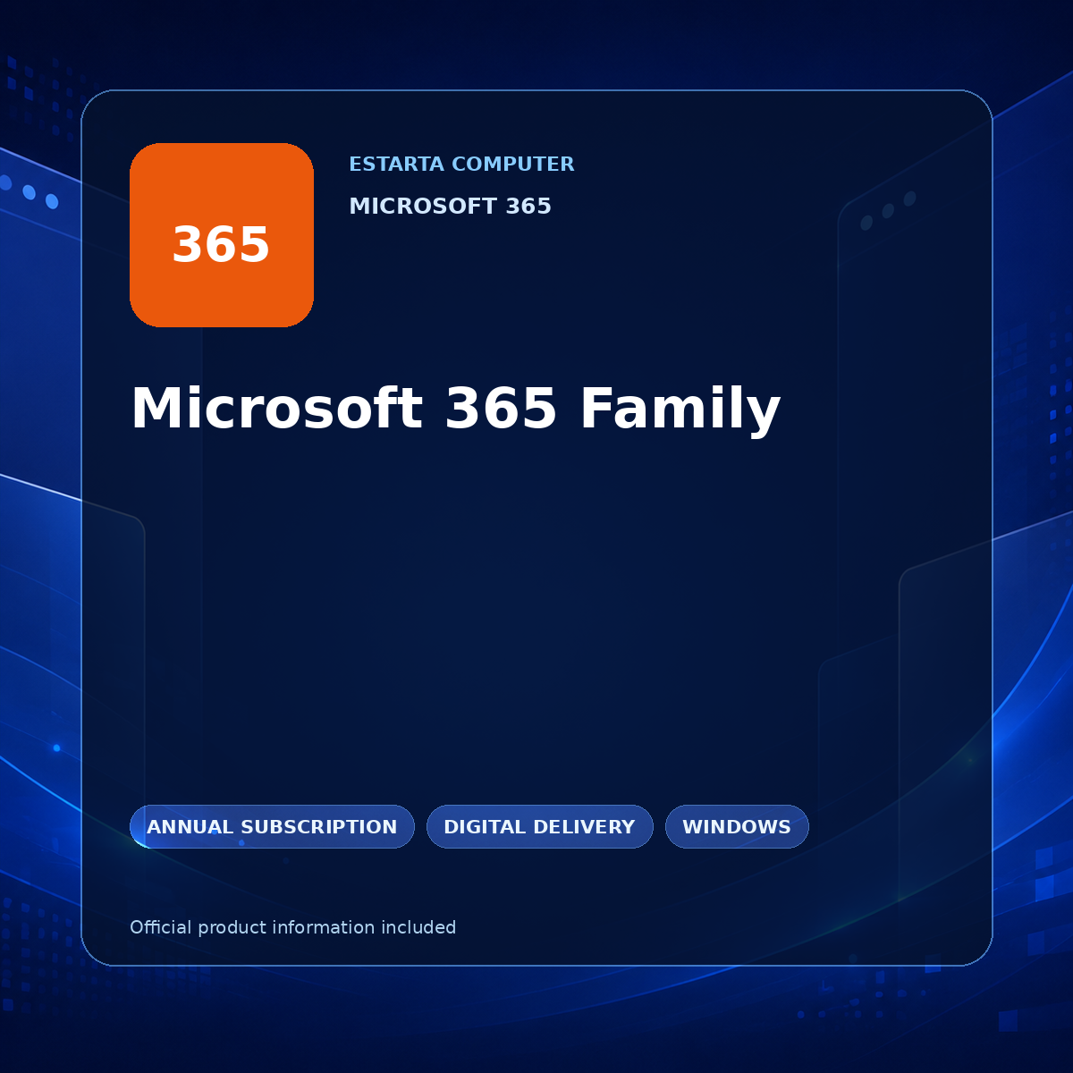 Microsoft 365 Family – digital software product image