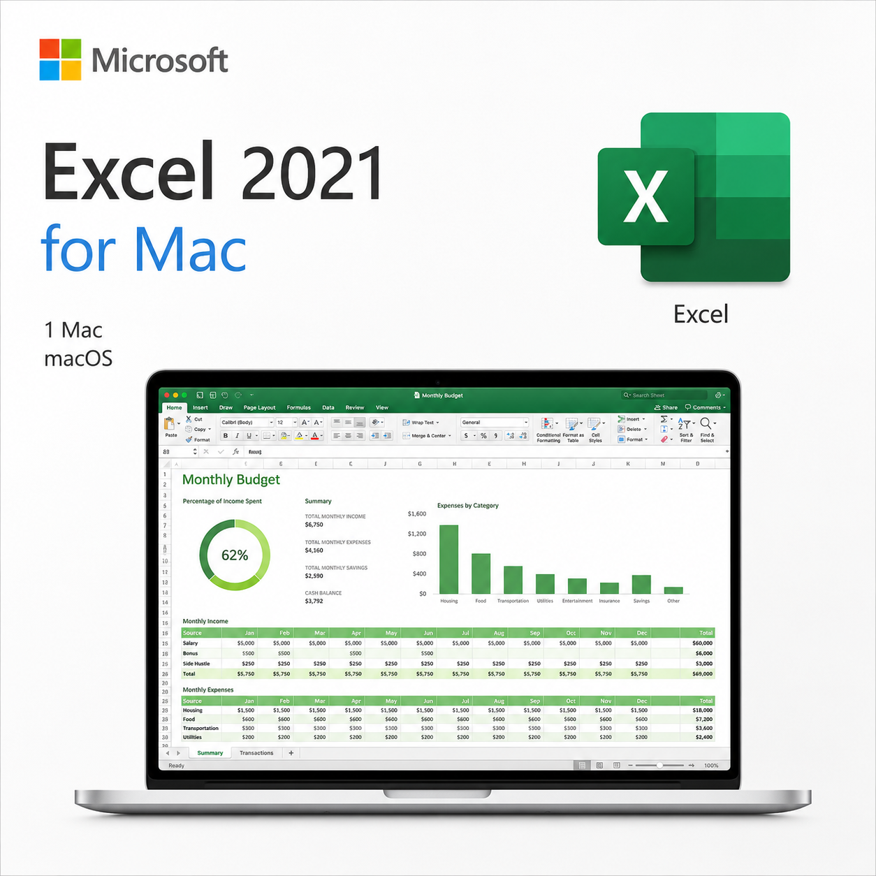 Microsoft Excel 2021 for Mac