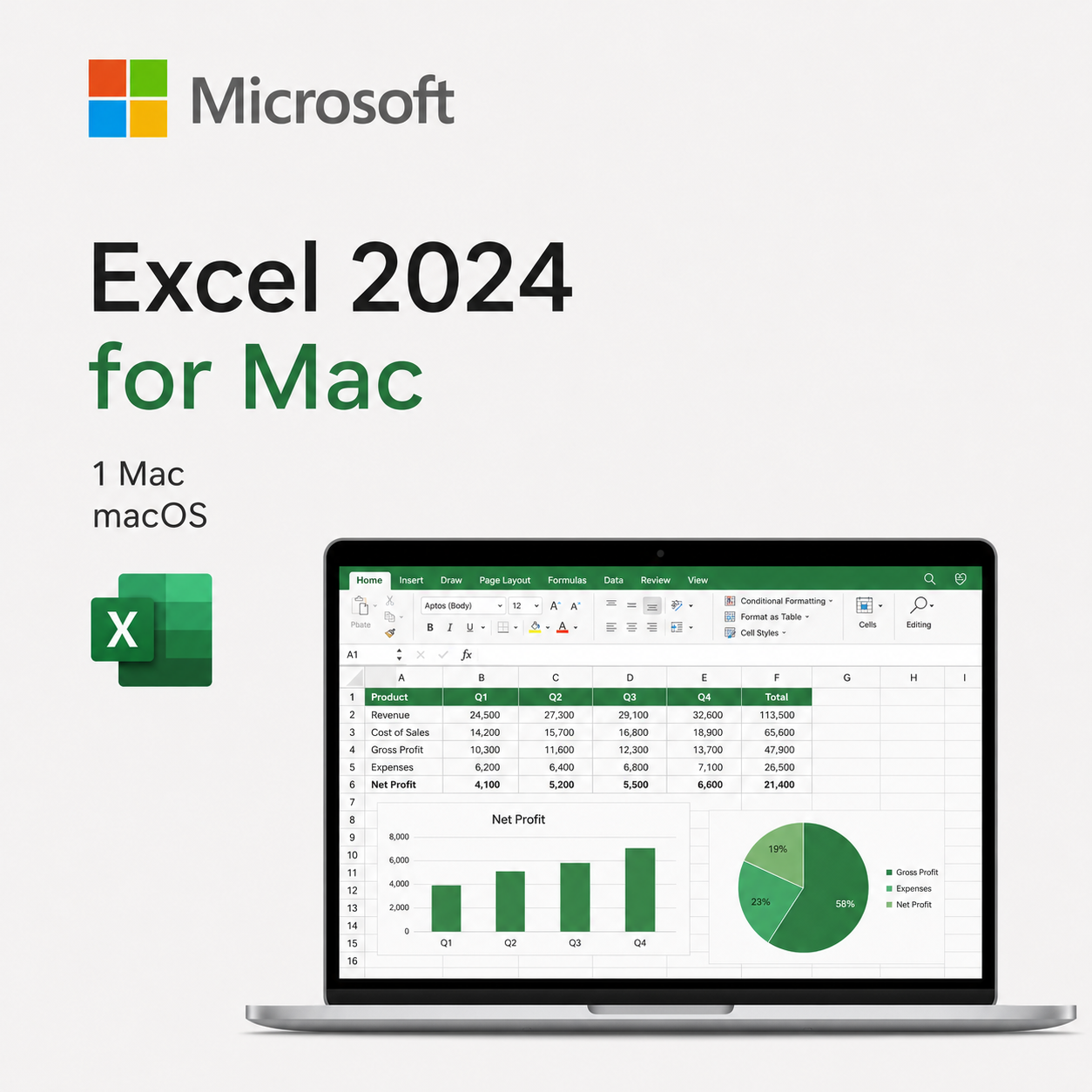 Microsoft Excel 2024 for Mac – English product image