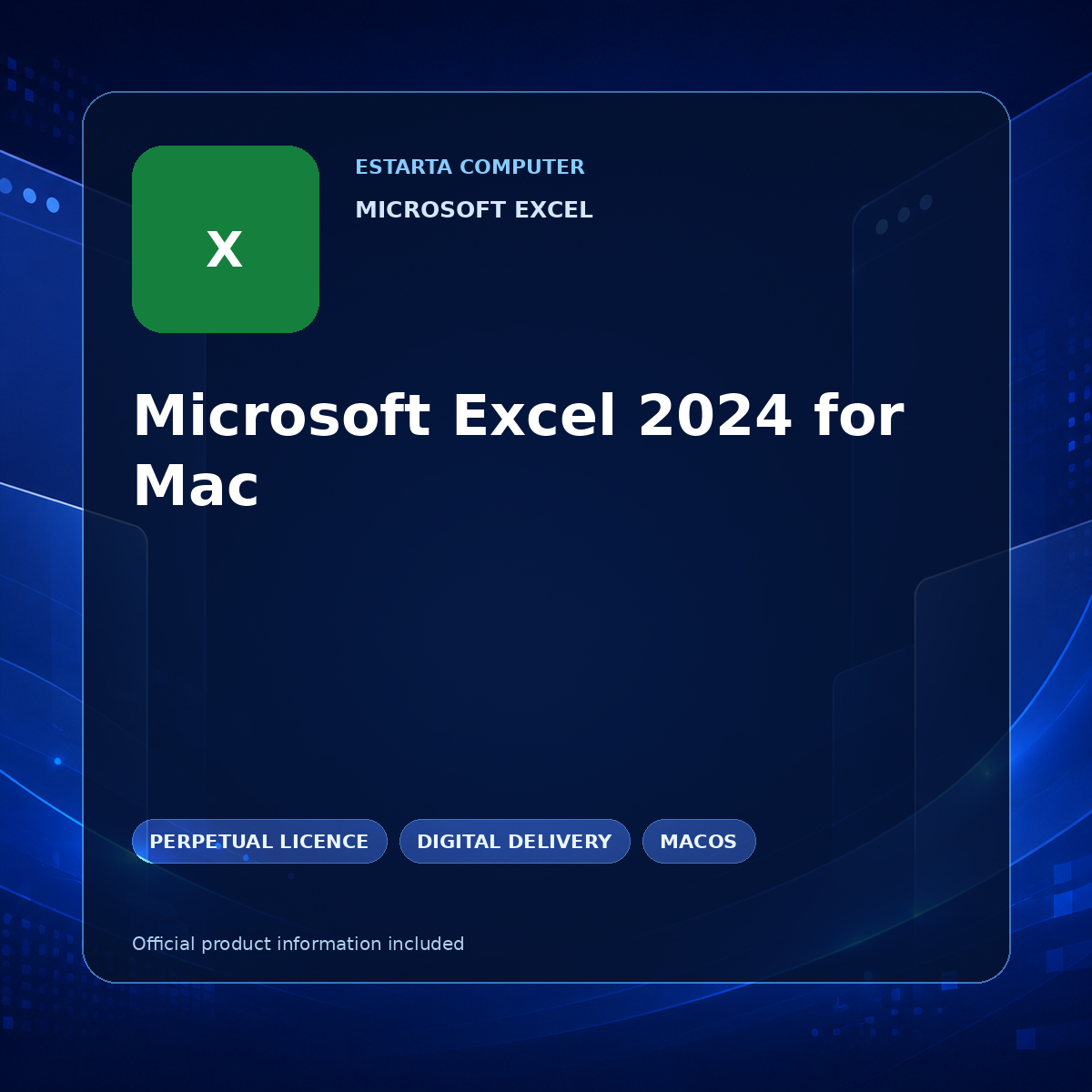 Microsoft Excel 2024 for Mac – digital software product image