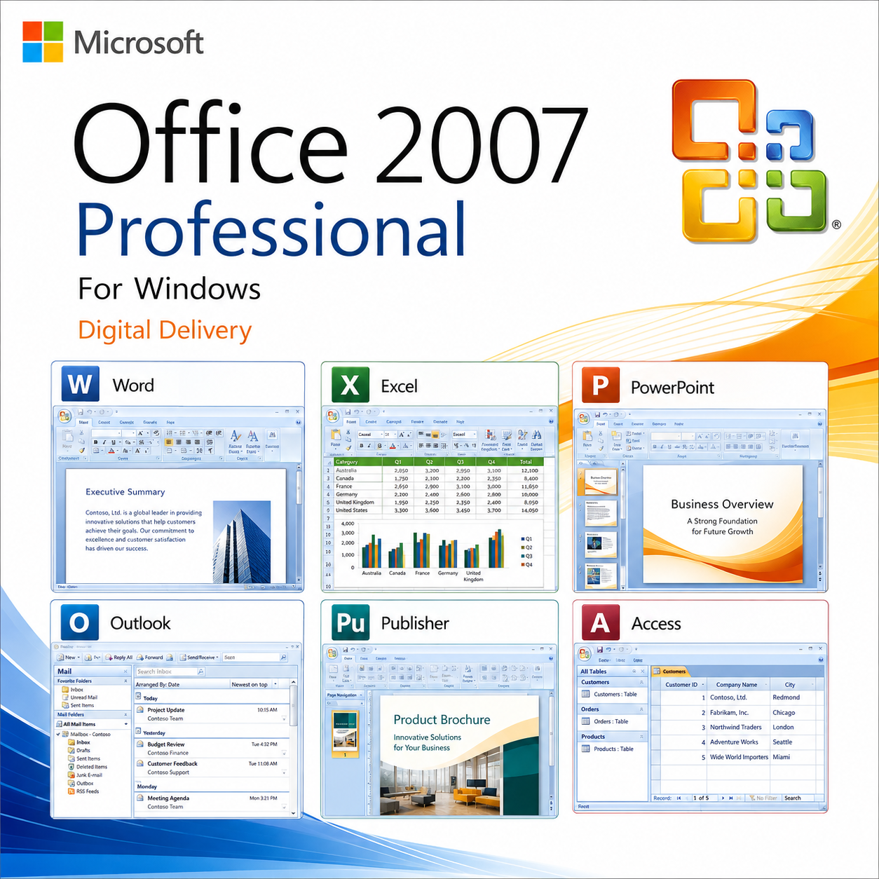Microsoft Office 2007 Professional for Windows – English product image