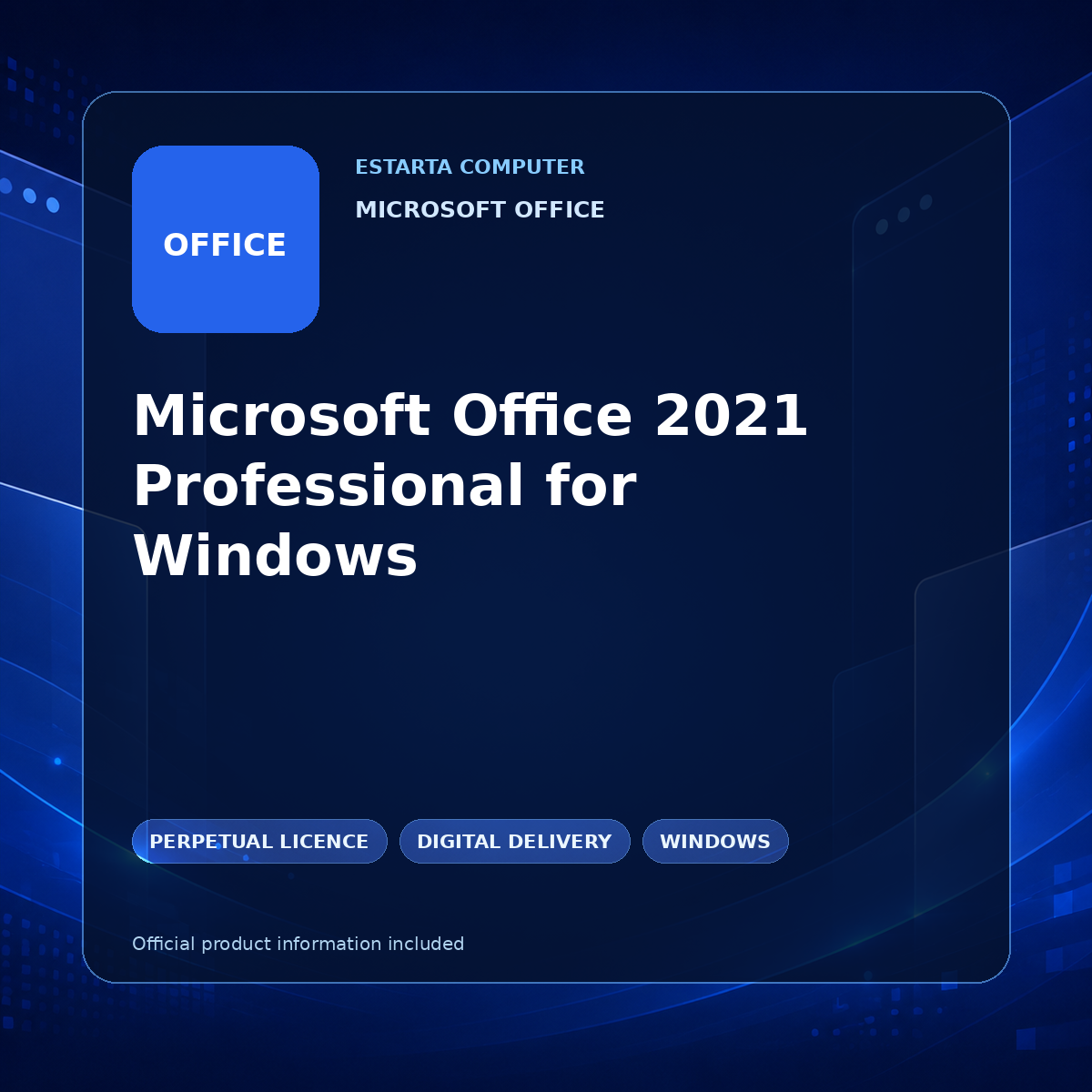 Microsoft Office 2021 Professional for Windows – digital software product image