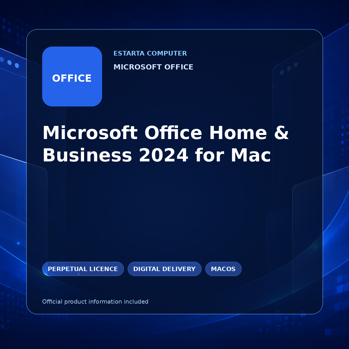 Microsoft Office Home & Business 2024 for Mac – digital software product image