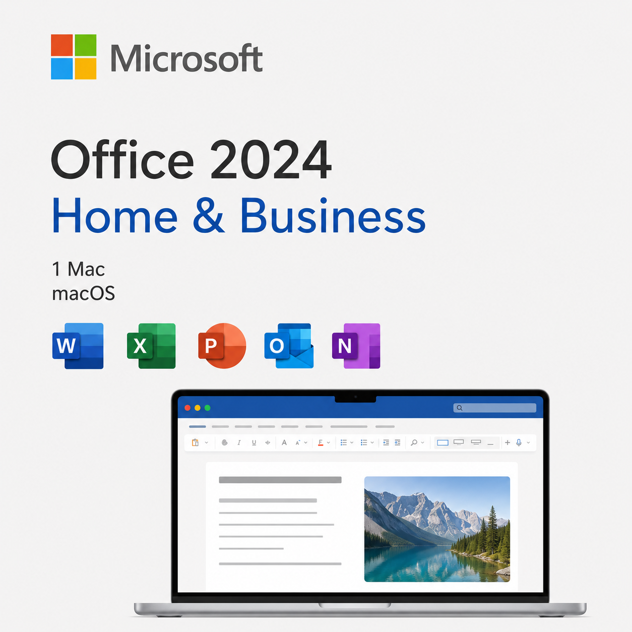 Microsoft Office 2024 Home & Business for Mac – English product image