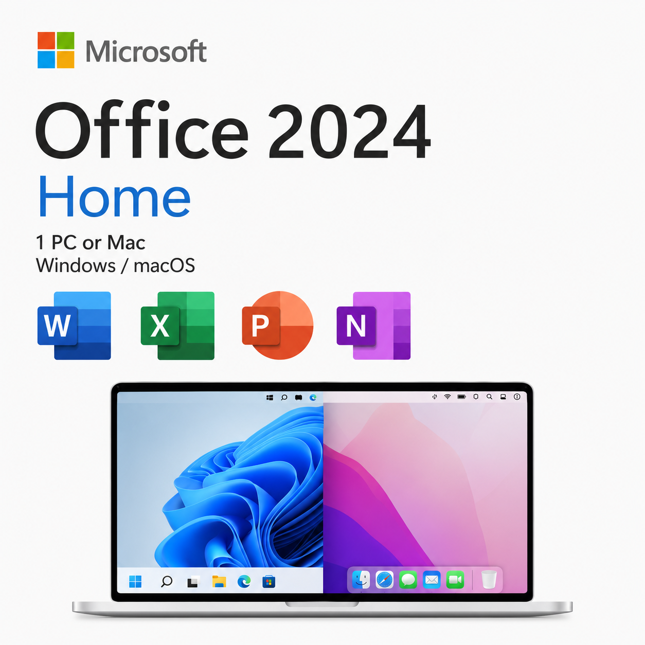 Microsoft Office 2024 Home for PC or Mac – English product image