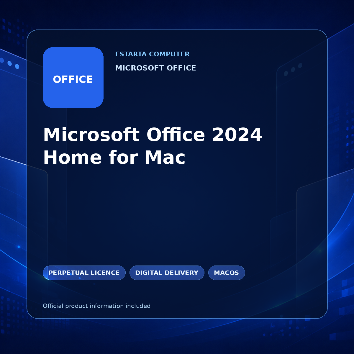 Microsoft Office 2024 Home for Mac – digital software product image
