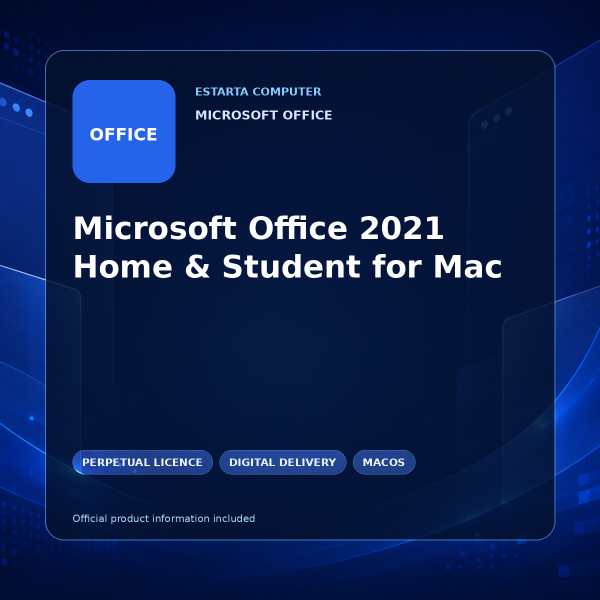 Microsoft Office 2021 Home & Student for Mac – digital software product image