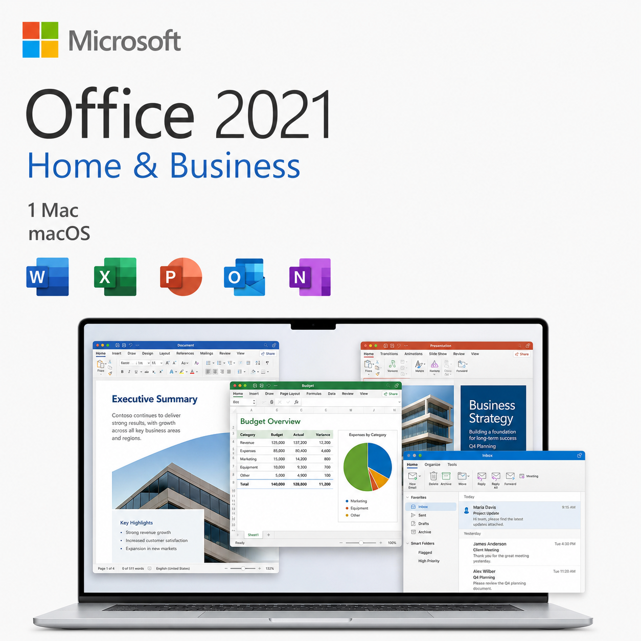 Microsoft Office Home and Business 2021 for Mac