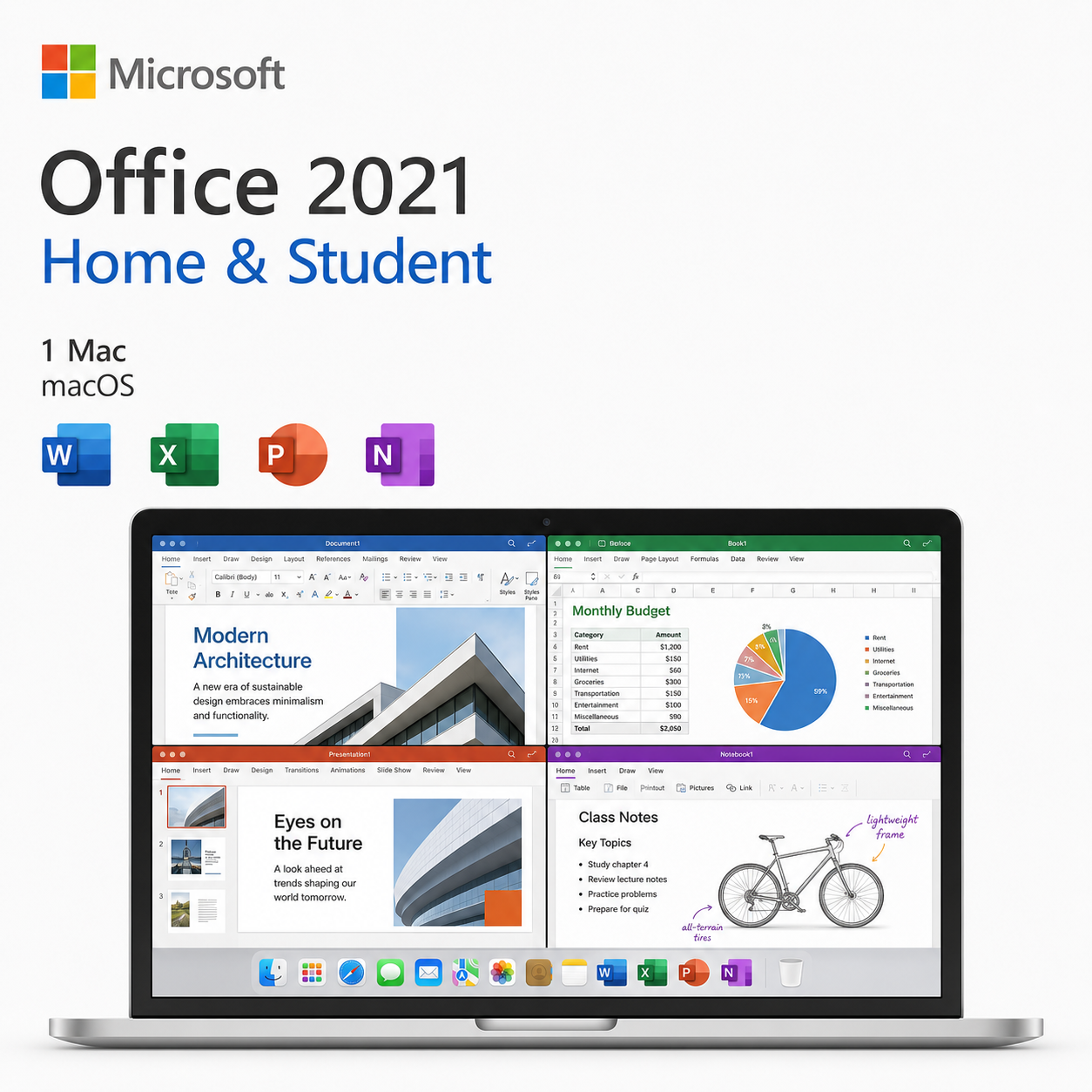 Microsoft Office Home and Student 2021 for Mac