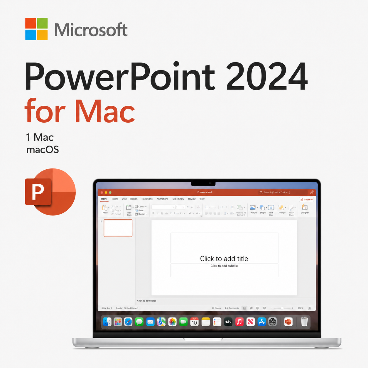 Microsoft PowerPoint 2024 for Mac – English product image