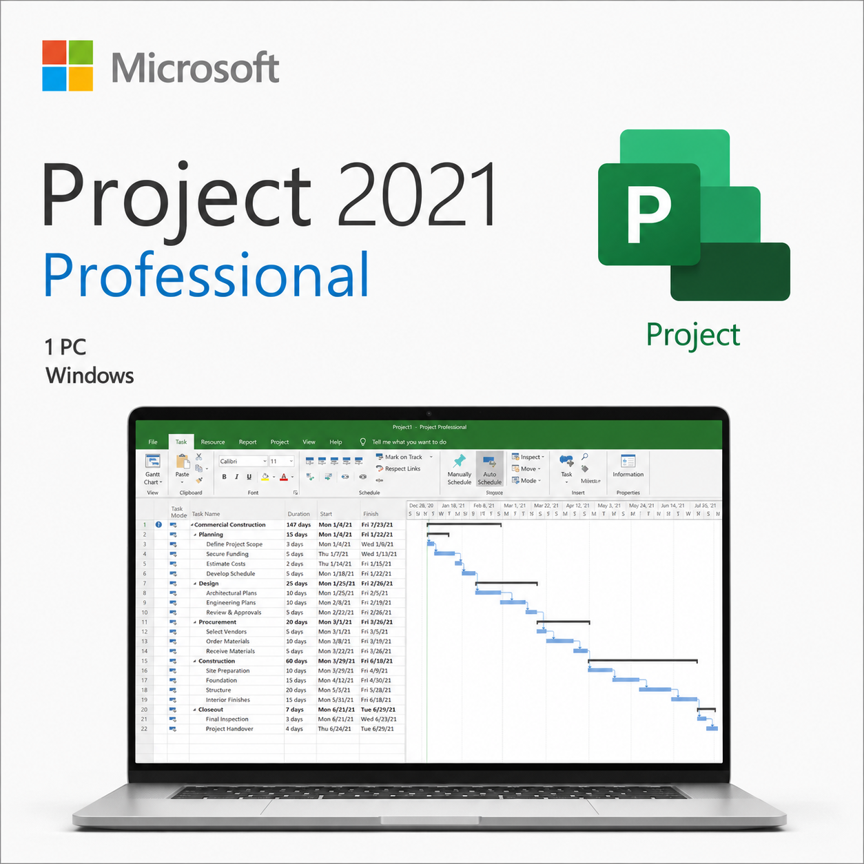 Microsoft Project 2021 Professional for Windows