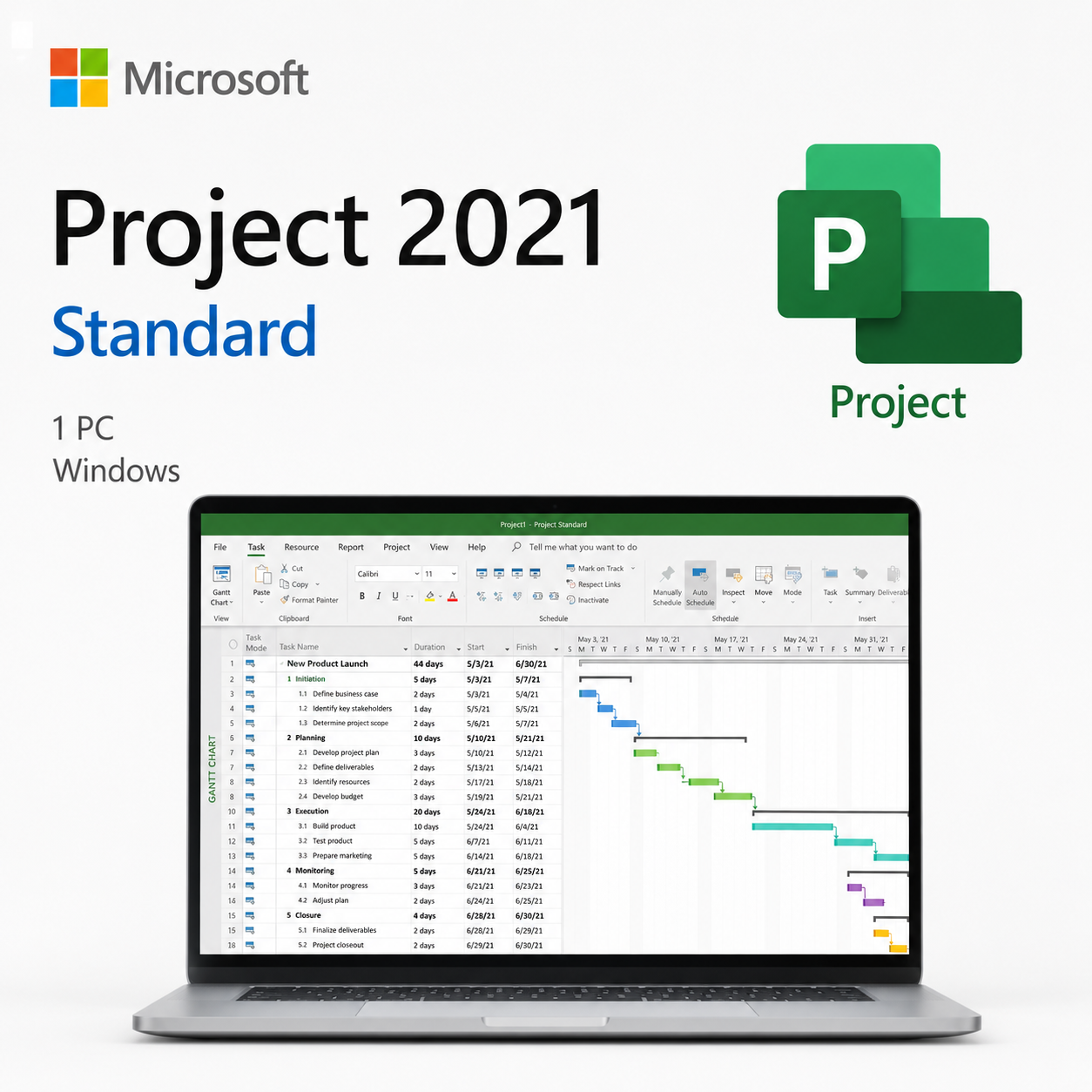 Microsoft Project 2021 Standard for Windows