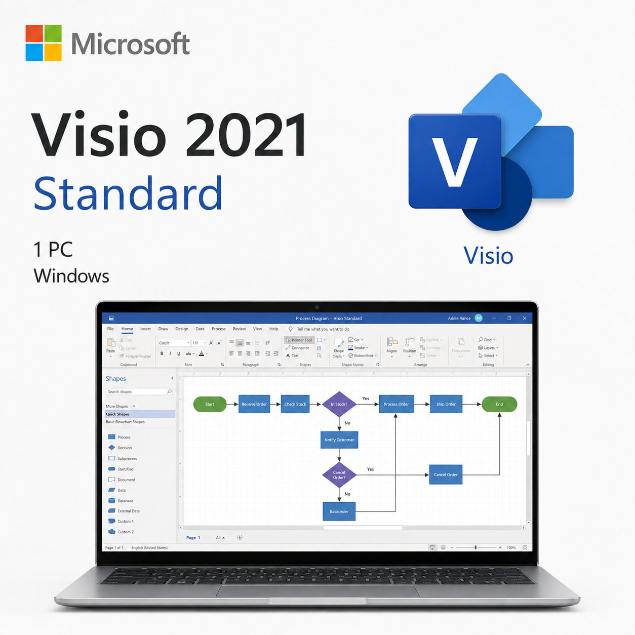 Microsoft Visio 2021 Standard for Windows