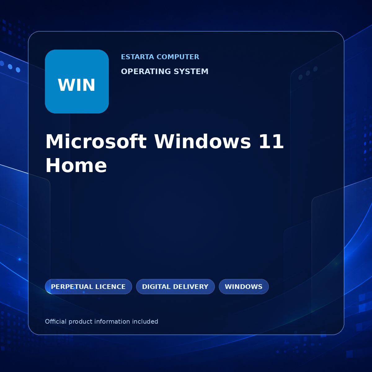 Microsoft Windows 11 Home – digital software product image