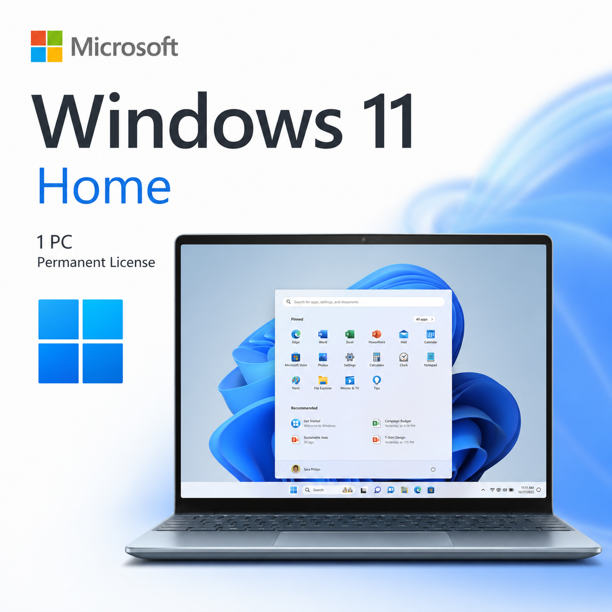 Microsoft Windows 11 Home permanent license for one PC