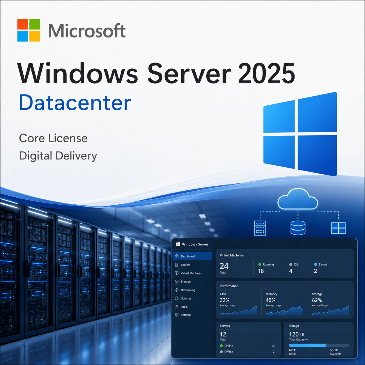 Windows Server 2025 Datacenter – English product image