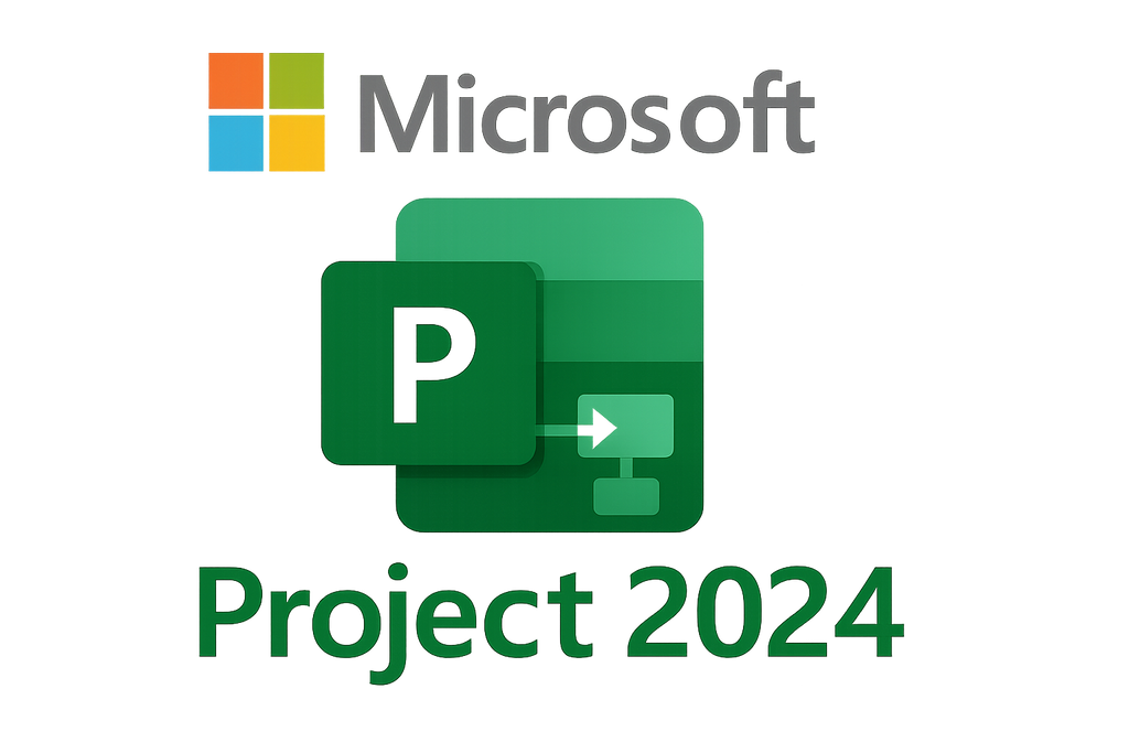 show Microsoft Project 2024 Logo and green